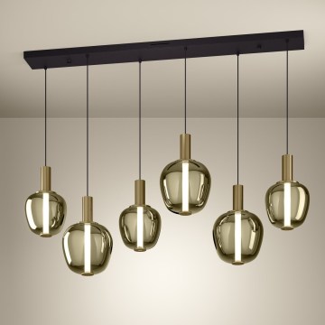 Eglo - LED Stmívatelný lustr 3xLED/5W/230V + 3xLED/6,5W + 6xLED/1,6W 2200-6500K zlatá