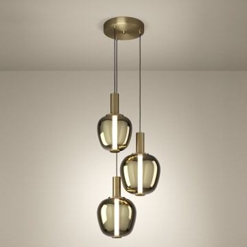 Eglo - LED Stmívatelný lustr LED/5W/230V + 2xLED/6,5W + 3xLED/1,6W 2200-6500K zlatá