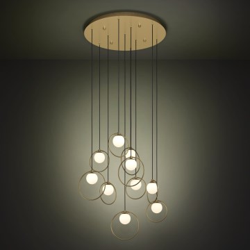 Eglo - LED Stmívatelný lustr na lanku 10xLED/3W/230V 3000K pr. 58 cm zlatá