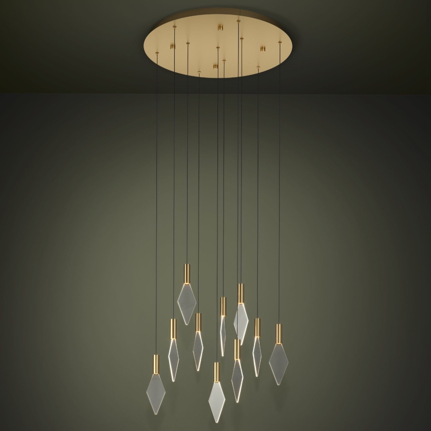 Eglo - LED Stmívatelný lustr na lanku 10xLED/3W/230V 3000K pr. 58 cm zlatá