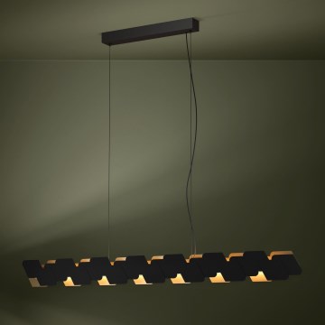 Eglo - LED Stmívatelný lustr na lanku LED/44W/230V 3000K černá/zlatá
