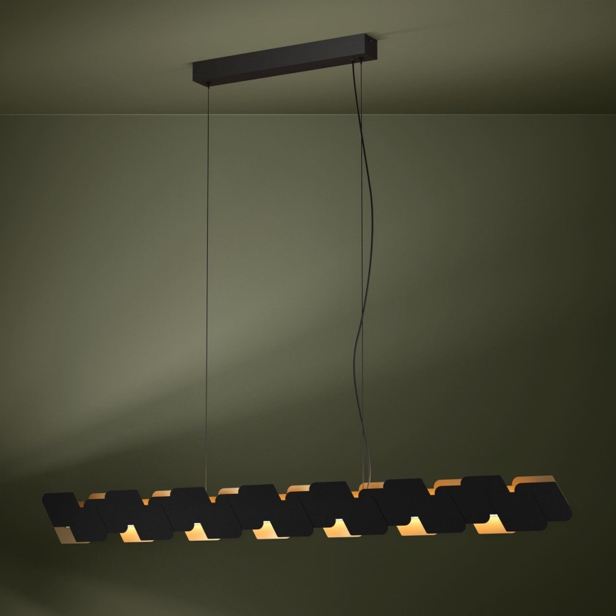 Eglo - LED Stmívatelný lustr na lanku LED/44W/230V 3000K černá/zlatá