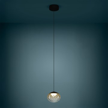 Eglo - LED Stmívatelný lustr na lanku LED/5,8W/230V 2200-6500K béžová/kouřová + dálkové ovládání