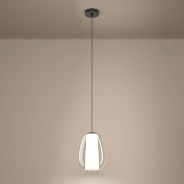 Eglo - LED Stmívatelný lustr na lanku LED/7W/230V + LED/1,6W 2200-6500K černý chrom