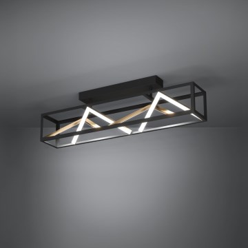 Eglo - LED Stmívatelný přisazený lustr LED/45W/230V 2700-6500K černá/zlatá + dálkové ovládání