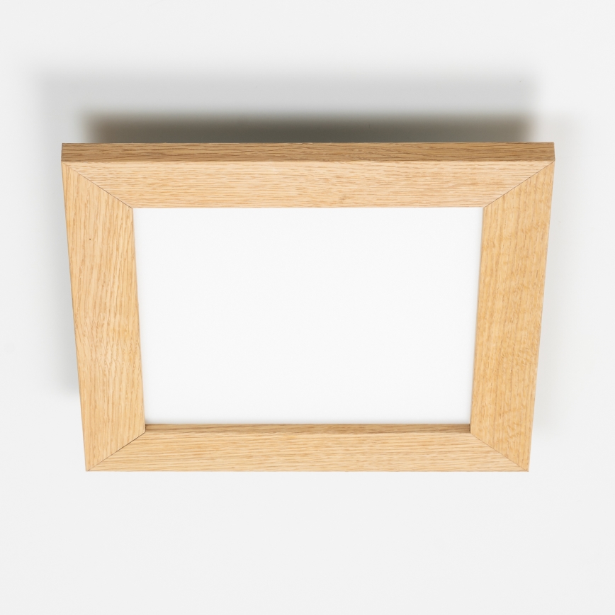 Eglo - LED Stmívatelný přisazený panel SALOBRENA 2 WOOD LED/16W/230V 4000K 34x34 cm hnědá