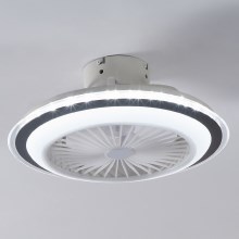 Eglo - LED Stmívatelný stropní ventilátor LED/25,5W/230V bílá/šedá 2700-6500K + dálkové ovládání