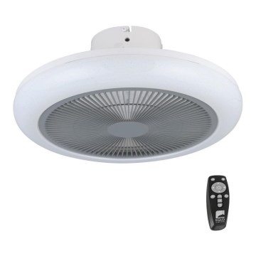 Eglo - LED Stmívatelný stropní ventilátor LED/25,5W/230V šedá + dálkové ovládání