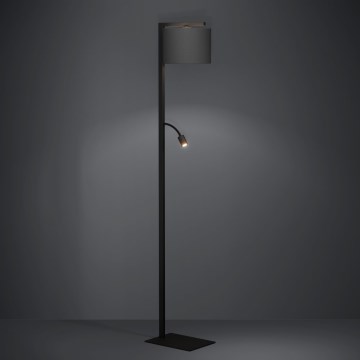 Eglo - LED Stojací lampa 1xE27/40W/230V + LED/3,8W 3000K černá