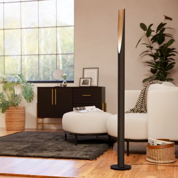 Eglo  - LED Stojací lampa 1xGU10/4,5W/230V 3000K černá/hnědá