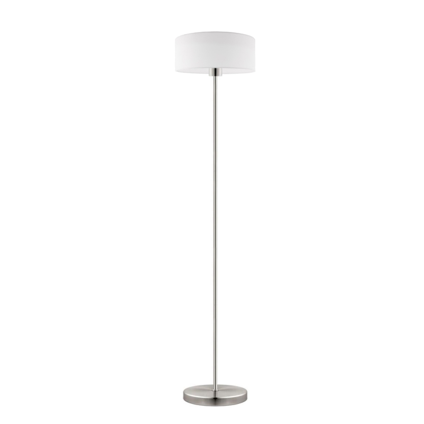Eglo - LED  Stojací lampa TUNJA 1xE27/60W/230V matný chrom/bílá