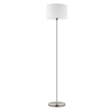 Eglo - LED  Stojací lampa TUNJA 1xE27/60W/230V matný chrom/bílá