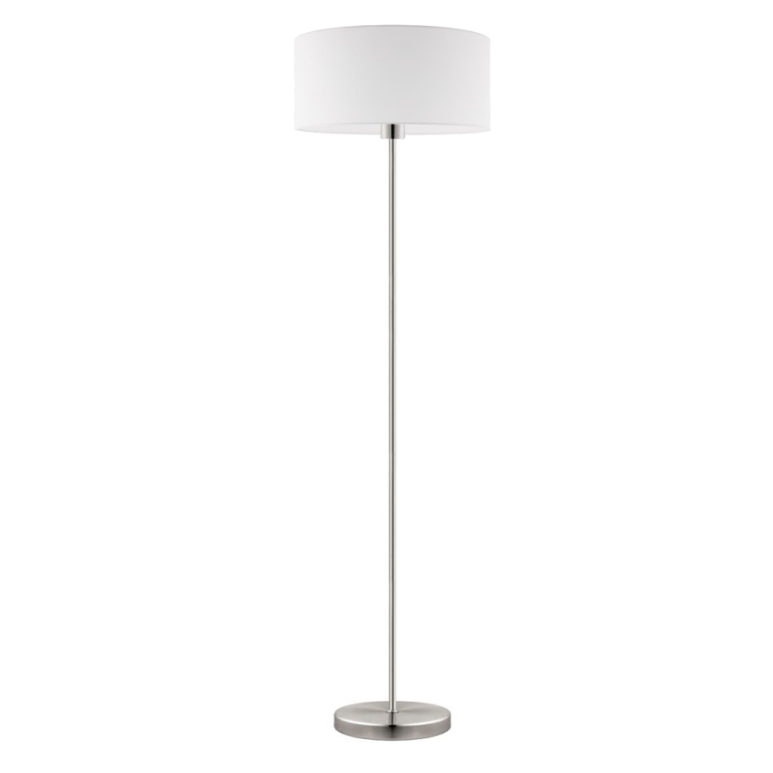 Eglo - LED  Stojací lampa TUNJA 1xE27/60W/230V matný chrom/bílá