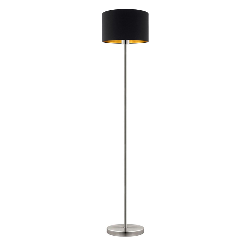 Eglo - LED  Stojací lampa TUNJA 1xE27/60W/230V matný chrom/černá
