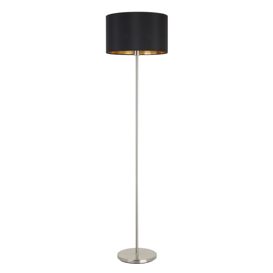 Eglo - LED  Stojací lampa TUNJA 1xE27/60W/230V matný chrom/černá
