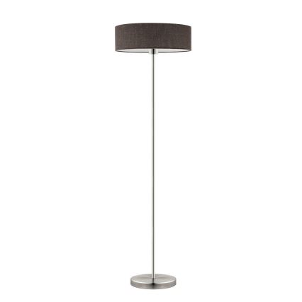 Eglo - LED  Stojací lampa TUNJA 1xE27/60W/230V matný chrom/hnědá