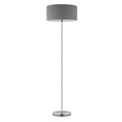 Eglo - LED  Stojací lampa TUNJA 1xE27/60W/230V matný chrom/šedá