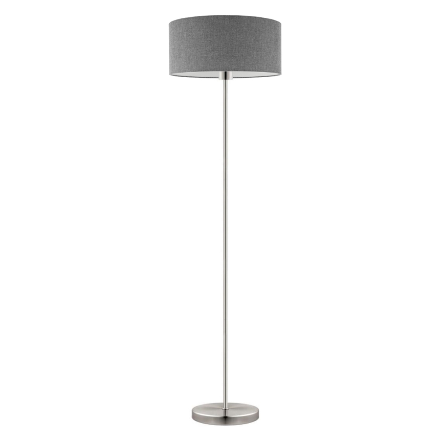Eglo - LED  Stojací lampa TUNJA 1xE27/60W/230V matný chrom/šedá