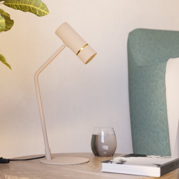 Eglo - LED Stolní lampa 1xGU10/5W/230V 3000K béžová