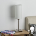Eglo - LED  Stolní lampa TUNJA 1xE27/60W/230V 26,5 cm matný chrom/bílá