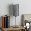Eglo - LED  Stolní lampa TUNJA 1xE27/60W/230V 26,5 cm matný chrom/šedá
