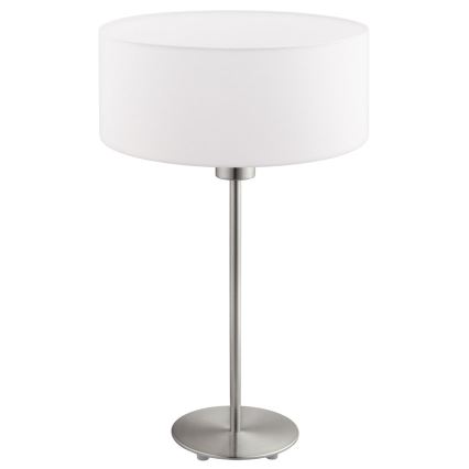 Eglo - LED  Stolní lampa TUNJA 1xE27/60W/230V 38,5 cm matný chrom/bílá
