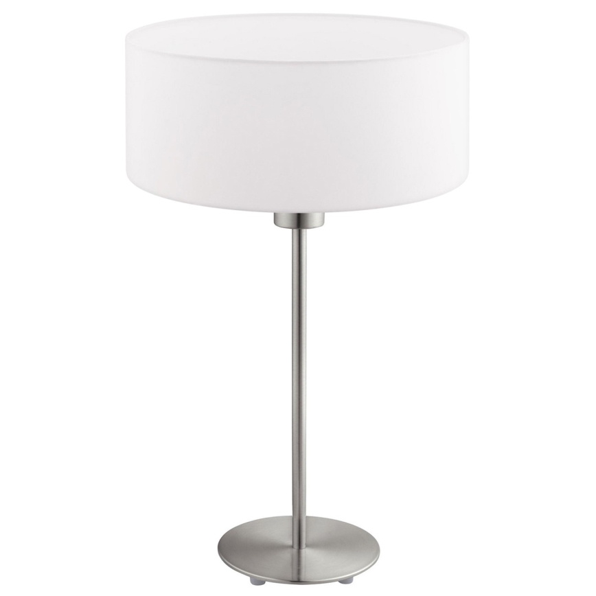 Eglo - LED  Stolní lampa TUNJA 1xE27/60W/230V 38,5 cm matný chrom/bílá
