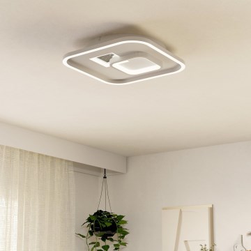 Eglo - LED Stropní svítidlo 1xLED/16,2W/230V + 1xLED/9,2W 38x38 cm bílá