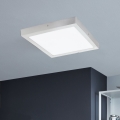Eglo - LED Stropní svítidlo 1xLED/25W/230V stříbrná hranatý