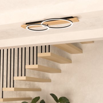 Eglo - LED Stropní svítidlo 2xLED/12W/230V 3000K béžová/černá