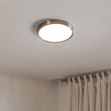 Eglo - LED Stropní svítidlo LED/14,2W/230V 2700/4000/6500K pr. 27,8 cm matný chrom