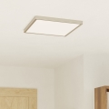Eglo - LED Stropní svítidlo LED/17,5W/230V 2700/4000/6500K 39x39 cm matný chrom