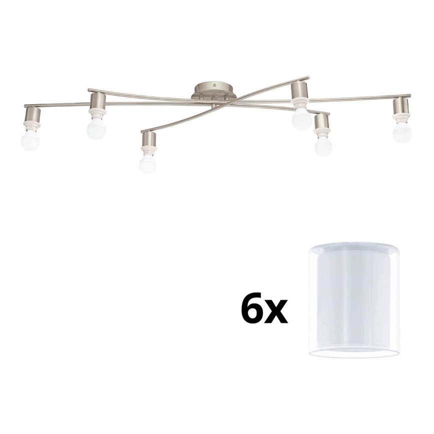 Eglo - LED Stropní svítidlo MY CHOICE 6xE14/4W/230V  matný chrom/bílá