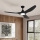 Eglo - LED Stropní ventilátor LED/20W/230V 3000/4000/5000K pr. 132 cm černá + dálkové ovládání