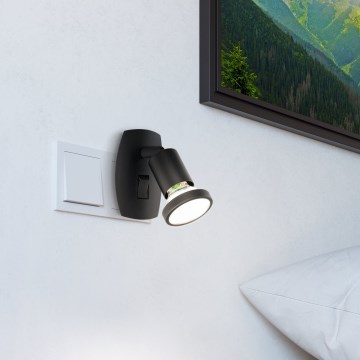 Eglo - LED Svítidlo do zásuvky 1xGU10/4,5W/230V černá