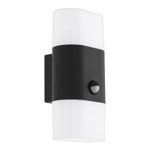 Eglo - LED Venkovní nástěnné svítidlo se senzorem 2xLED/5,5W/230V IP44