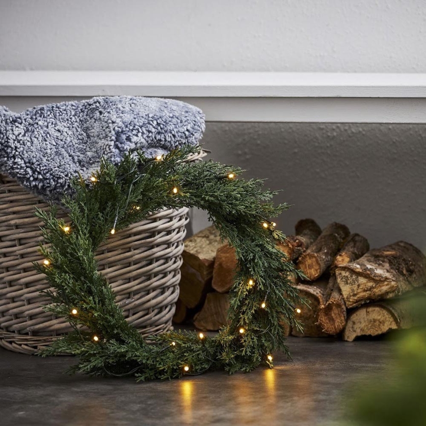 Eglo - LED Venkovní vánoční věnec 20xLED/0,03W/3xAA IP44