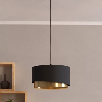 Eglo - Lustr na lanku 1xE27/40W/230V černá/zlatá
