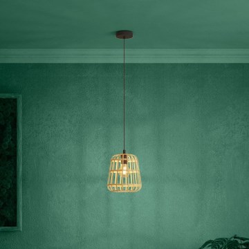 Eglo - Lustr na lanku 1xE27/40W/230V pr. 24 cm hnědá