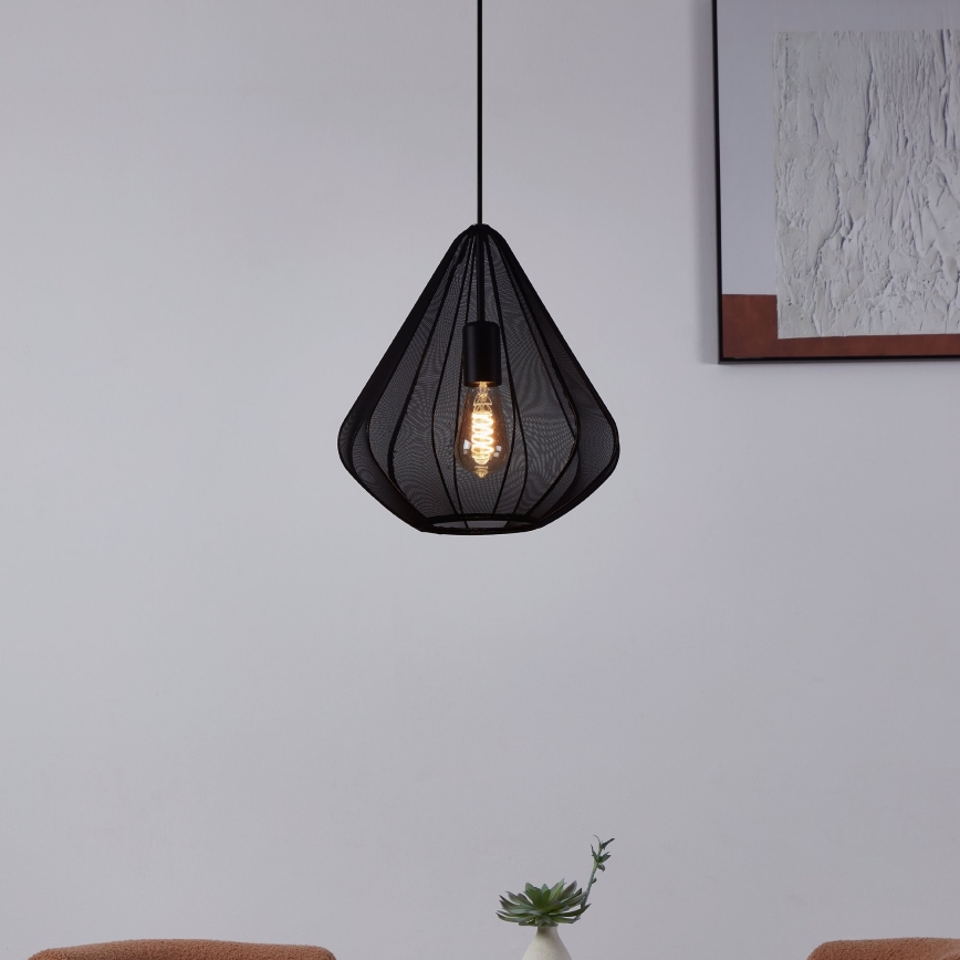 Eglo - Lustr na lanku 1xE27/40W/230V pr. 33,5 cm černá