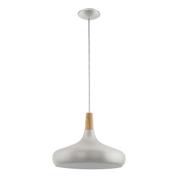 Eglo - Lustr na lanku 1xE27/40W/230V pr. 40 cm stříbrná - FSC certifikováno