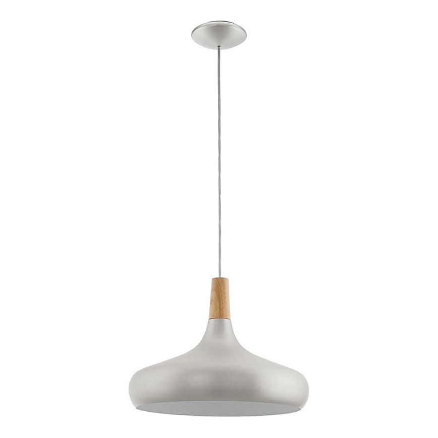 Eglo - Lustr na lanku 1xE27/40W/230V pr. 40 cm stříbrná