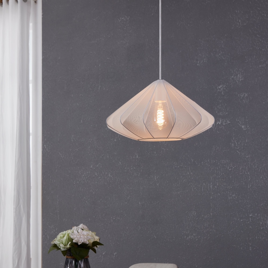 Eglo - Lustr na lanku 1xE27/40W/230V pr. 42,5 cm bílá