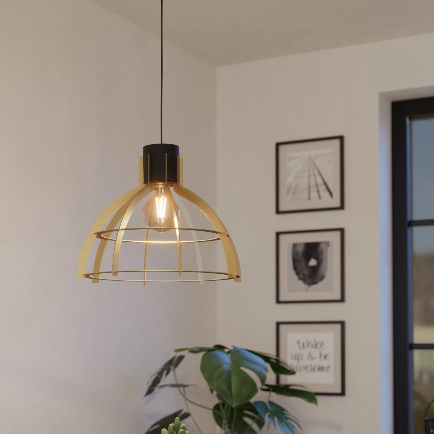 Eglo - Lustr na lanku 1xE27/40W/230V zlatá