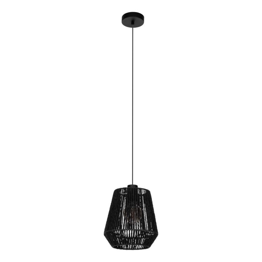 Eglo - Lustr na lanku 1xE27/60W/230V černá