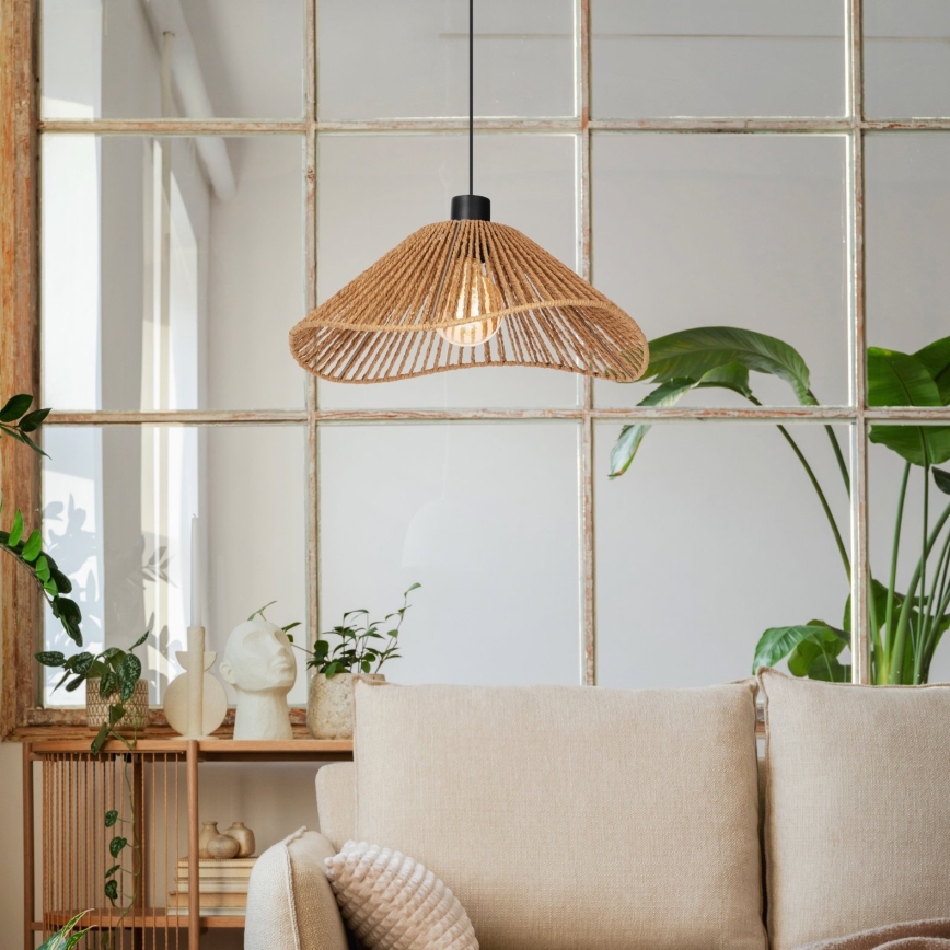 Eglo - Lustr na lanku 1xE27/60W/230V hnědá