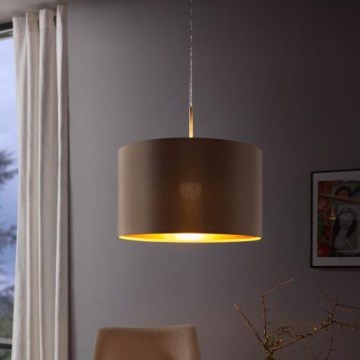 Eglo - Lustr na lanku 1xE27/60W/230V taupe