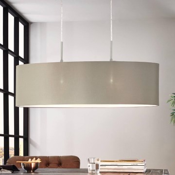 Eglo - Lustr na lanku 2xE27/60W/230V taupe