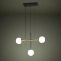 Eglo - Lustr na lanku 3xE14/40W/230V zlatá/černá