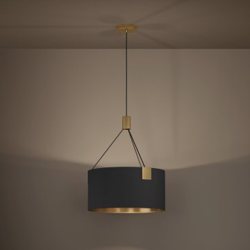 Eglo - Lustr na lanku 3xE27/40W/230V černá/zlatá